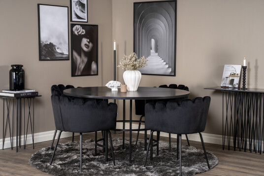 Furniture Fashion Spisegruppe Copenhagen med 4 Limhamn Spisestoler Svart Furniture Fashion Furniture Fashion Spisegruppe Copenhagen med 4 Limhamn Spisestoler Svart Furniture Fashion