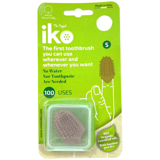 Fingertannbørste med bambuspulver IKO SMALL Fingertannbørste med bambuspulver IKO SMALL