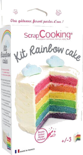 ScrapCooking Regnbuekake sett 4 fargepulver 1 måleskje multi ScrapCooking Regnbuekake sett 4 fargepulver 1 måleskje multi