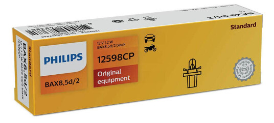 Philips pære 8,5d/2 Black Bax 10 pakning