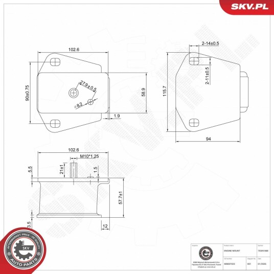 ESEN SKV 75SKV468 Motorfeste