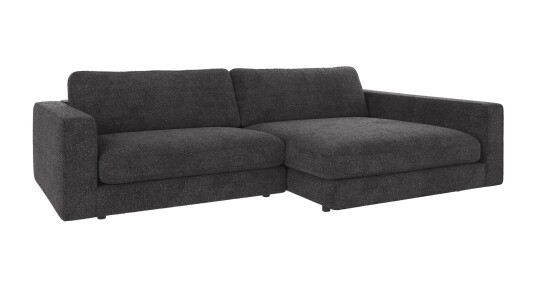 Rowico Home Duncan 3 seters sofa med sjeselong H Mørkegrå Robin 66 258 x 150 x 78 cm Grå