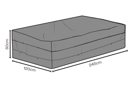 Brafab Møbeltrekk (pustende) Til matgruppe 245 x 120 x 80 cm Svart Brafab Møbeltrekk (pustende) Til matgruppe 245 x 120 x 80 cm Svart