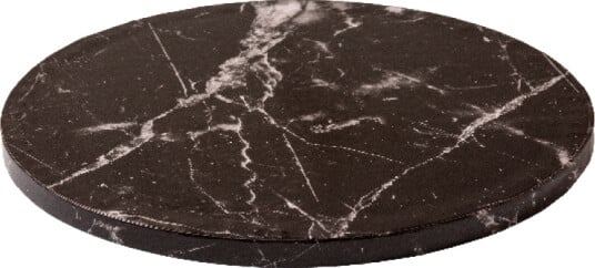 Kake Drum Rund Svart Marmor 40cm | Slikkepott.No