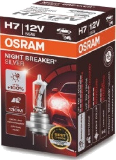 Halogenpære OSRAM NIGHT BREAKER SILVER 12V H7 55W