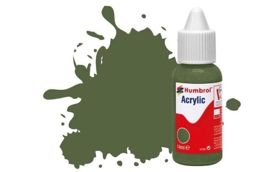 Humbrol Akryl No 117 US Light Green - Matt 14ml Dropper Bottle