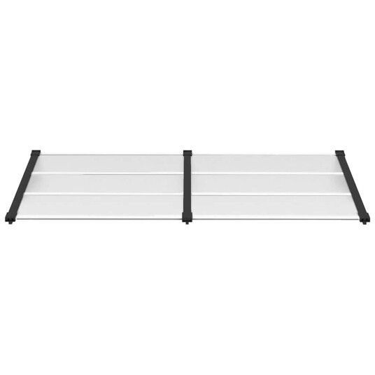 vidaXL Skjermtak svart og gjennomsiktig 199x90 cm polykarbonat