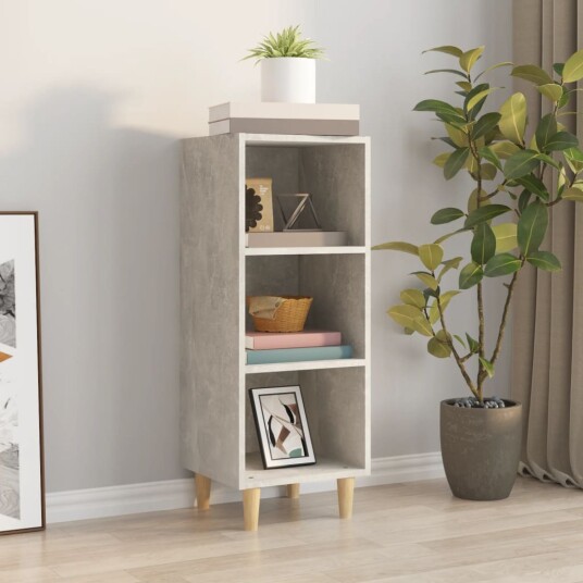 vidaXL Skjenk betonggrå 34,5x32,5x90 cm konstruert tre vidaXL Skjenk betonggrå 34,5x32,5x90 cm konstruert tre