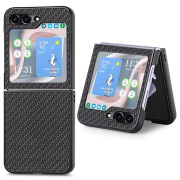 Samsung Galaxy Z Flip5 Hybrid-deksel Carbon Fiber Svart