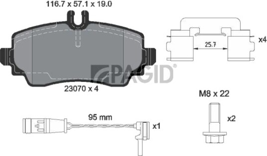 PAGID T5168N Bremseklosser PAGID T5168N Bremseklosser