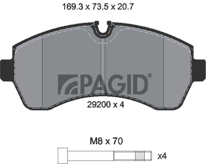 PAGID C6026N Bremseklosser