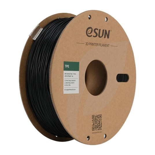 eSUN eLastic (TPE-83A) 1.75mm 1kg - Black eSUN eLastic (TPE-83A) 1.75mm 1kg - Black