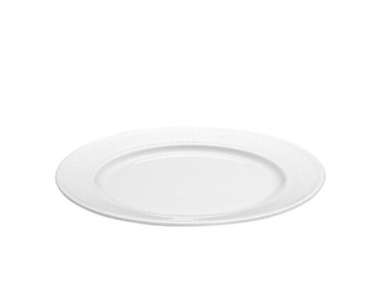 Pillivuyt Plissé tallerken flat hvit, Ø 17 cm