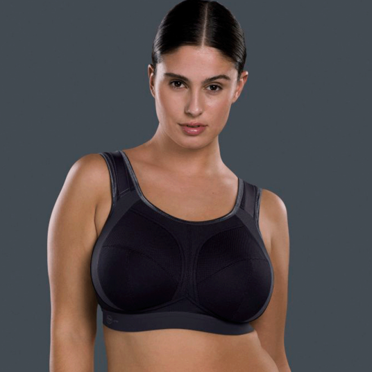 Anita BH Active Extreme Control Plus Sports Bra Svart/grå J 65 Dame