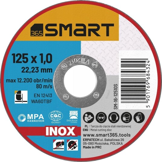 Smart365 Kappskive SM-16-12510S Inox 125 × 10 mm