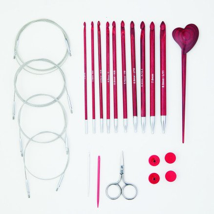 Knitpro Amore Heklenålsett 3 8 mm 10 størrelser for Tunisisk hekling