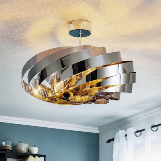 Euluna Vento taklampe krom nikkelfarget Ø 60 cm metall