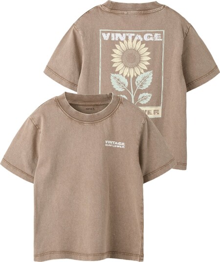 name it Nkfjada Ss Nreg Top - SEPIA - 122-128