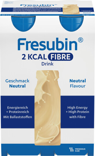 Fresubin 2 kcal Fibre Drink næringsdrikk nøytral 4x200 ml