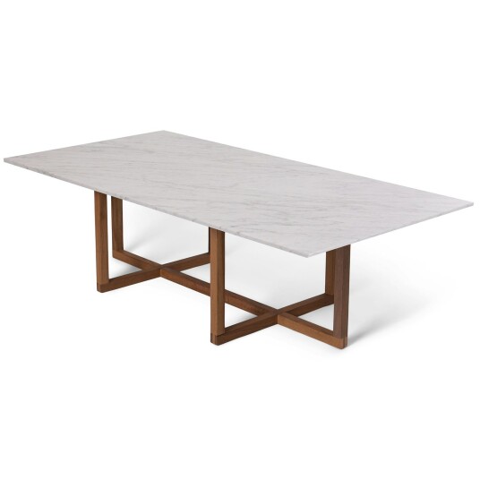 Ox Denmarq Big Ninety 140x70 Smoked Oak H40 Marble White Salongbord Hvit