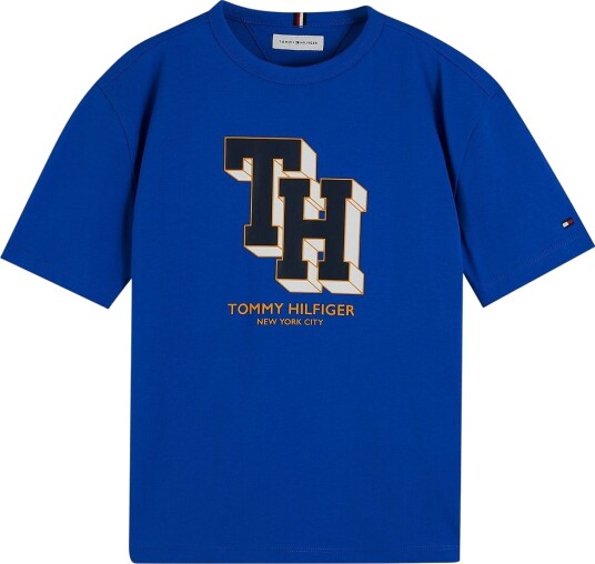 Tommy Hilfiger T skjorte Livlig Blue m. Trykk Tommy Hilfiger 16 år (176) T skjorte Blå