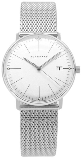 Junghans Dameklokke 47/4250.46 Max Bill Sølvfarget/Stål Ø32 mm