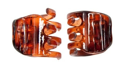 Donegal Hårklype - Liten, Amber, 2 stk. Donegal Hårklype - Liten, Amber, 2 stk.