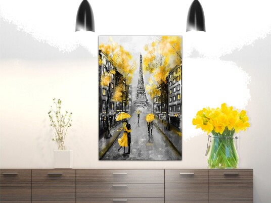 Tavle Autumn In Paris 1 Part Vertical 80X120 Artgeist sp. z o. o.