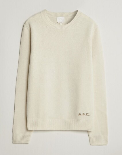 A.P.C. Edmond Wool Knitted Sweater Ecru A.P.C. Edmond Wool Knitted Sweater Ecru