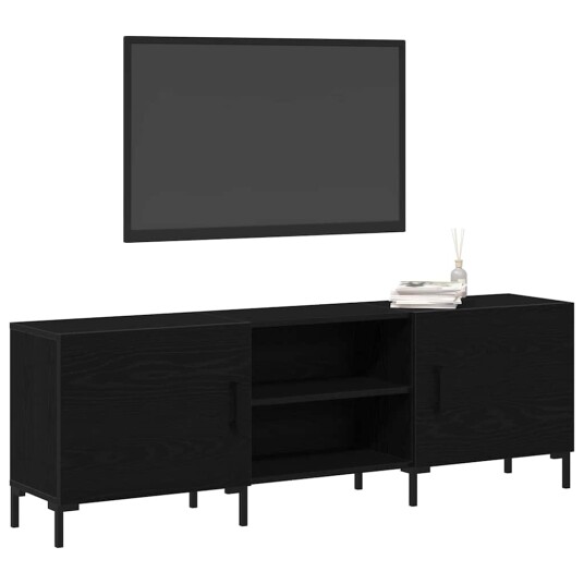 TV skap Svart Eik 150x30x50 cm Konstruert tre TV skap Svart Eik 150x30x50 cm Konstruert tre