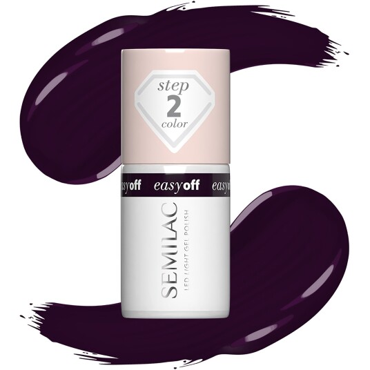 SEMILAC Easy Off LED Light Gel Polish Berry On Top