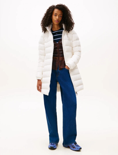 Tommy Jeans Tjw Essential Hooded Down Coat White XS