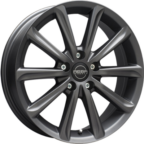 Mega Wheels Virgo Dark Mat anthracite grey 7 x 17 CB73,20 ET38 5/114.3 7 x 17