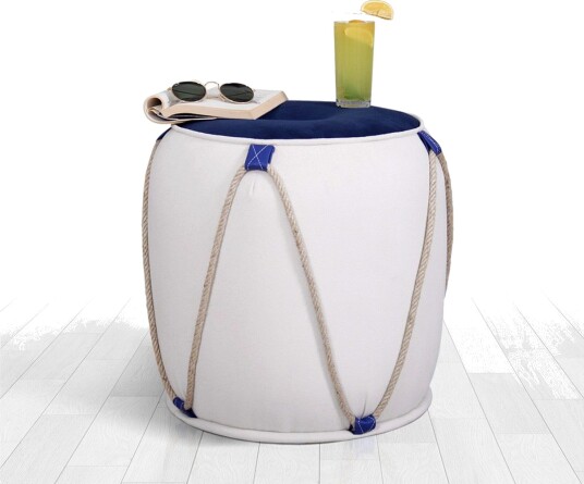 Redlands Sittepuff 42 cm Hvit/Blå