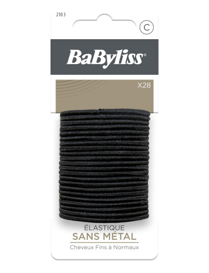 Babyliss Paris Elastics Black 28 Pcs - Nude - 28 pcs