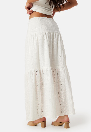 BUBBLEROOM Broderie Anglaise Maxi Skirt White L