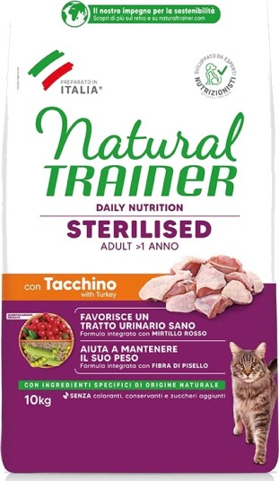 Natural Trainer Tørrfôr Adult Sterilised Til En Spesialpris Kalkun 2 X 10 kg