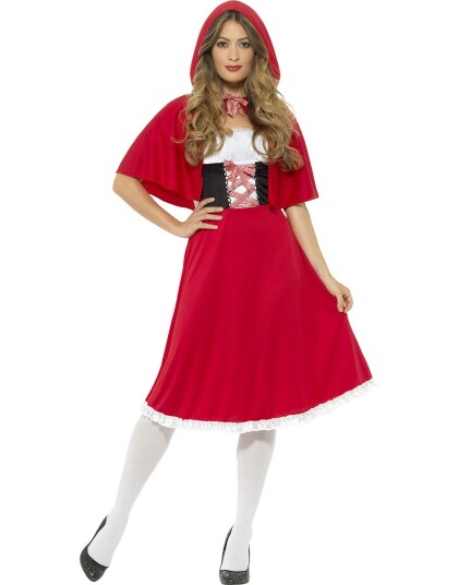 Rødhette Inspirert Damekostyme 2 Deler Strl XL Rødhette Inspirert Damekostyme 2 Deler Strl XL