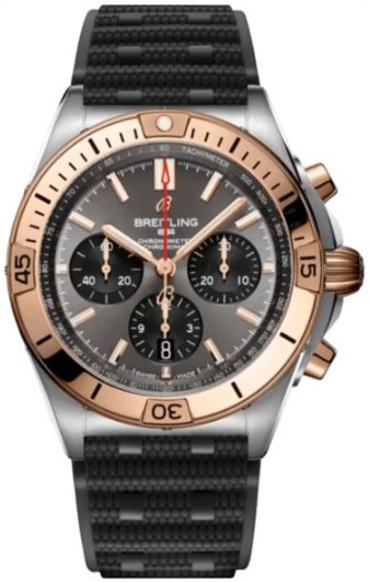 Breitling Herreklokke UB0134101B1S1 Chronomat B01 42 Grå/Gummi Ø42 Breitling Herreklokke UB0134101B1S1 Chronomat B01 42 Grå/Gummi Ø42