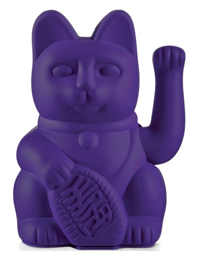 Donkey Maneki Neko   Lucky Cat   Purple   H:15CM