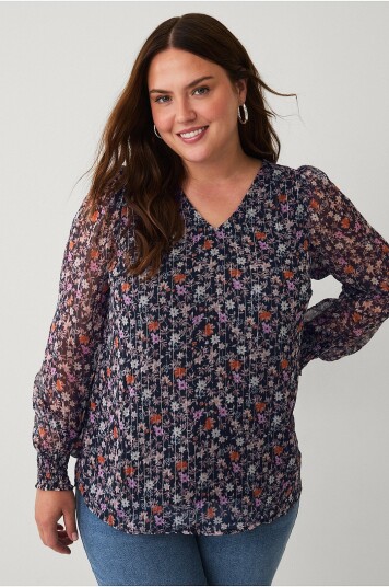 Zizzi Bluse mOline Blå
