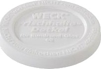 Låg Weck Ø8.6 Cm Til Patentglas. Hvid Plast,5 Stk/Pk