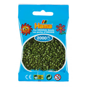 Hama Mini Perler 501-84 Oliven 2000 stk Hama Mini Perler 501-84 Oliven 2000 stk