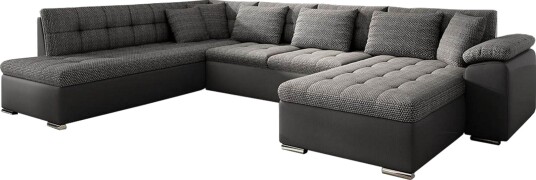 Niko U sovesofa 350x205x76 cm   Grå