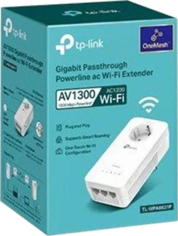TP-Link TL-WPA8631P AV1300 Powerline Wi-Fi Extender Gigabit Ethernet TP-Link TL-WPA8631P AV1300 Powerline Wi-Fi Extender Gigabit Ethernet