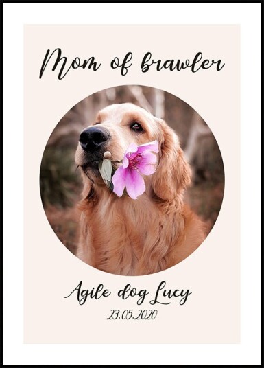 Custom Dog Portrait Plakat Plakat / 100x150cm