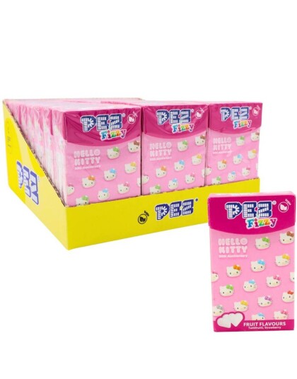24 stk Pez Fizzy Hello Kitty Flip Top Box   Hel Eske 0,72 kg