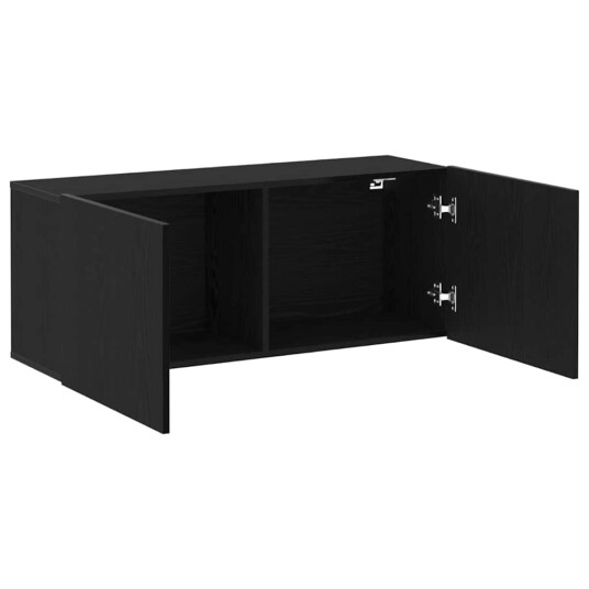 TV Veggskap Svart Eik 100x30x41 cm Konstruert Tre TV Veggskap Svart Eik 100x30x41 cm Konstruert Tre