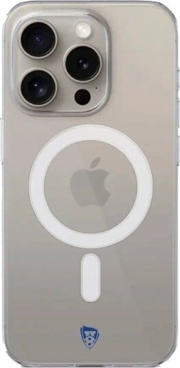 Phonecases3D iPhone 15 Pro Sarpsborg 08 Clear case (MagSafe) -mobildeksel, hvit