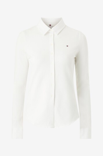 Tommy Hilfiger - Skjorte 1985 Slim Pique Btn Down LS - Hvit Tommy Hilfiger - Skjorte 1985 Slim Pique Btn Down LS - Hvit